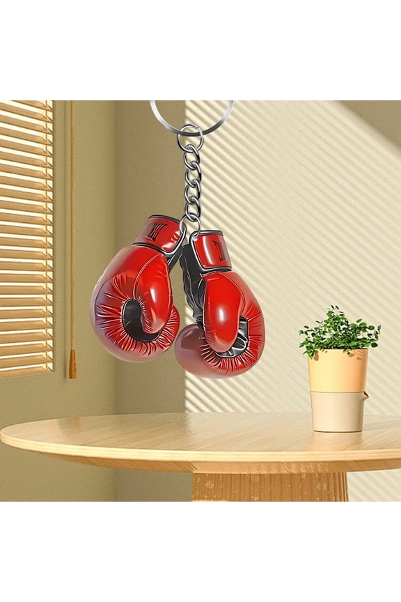 Boxing Gloves 2D Flat Acrylic Keychain