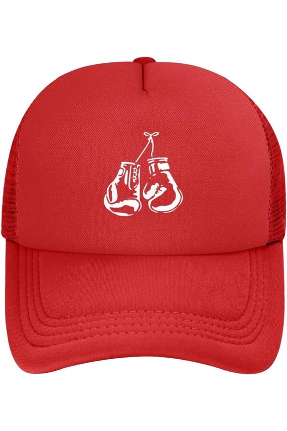Boxing Gloves Baseball Cap Classic Solid Color Adjustable Mesh Baseball Cap for Men Women Black