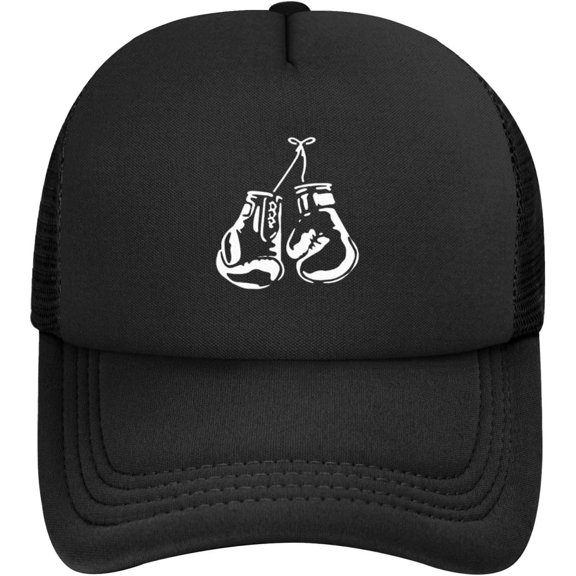 Boxing Gloves Baseball Cap Classic Solid Color Adjustable Mesh Baseball Cap for Men Women Black