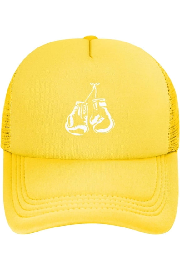 Boxing Gloves Baseball Cap Classic Solid Color Adjustable Mesh Baseball Cap for Men Women Black