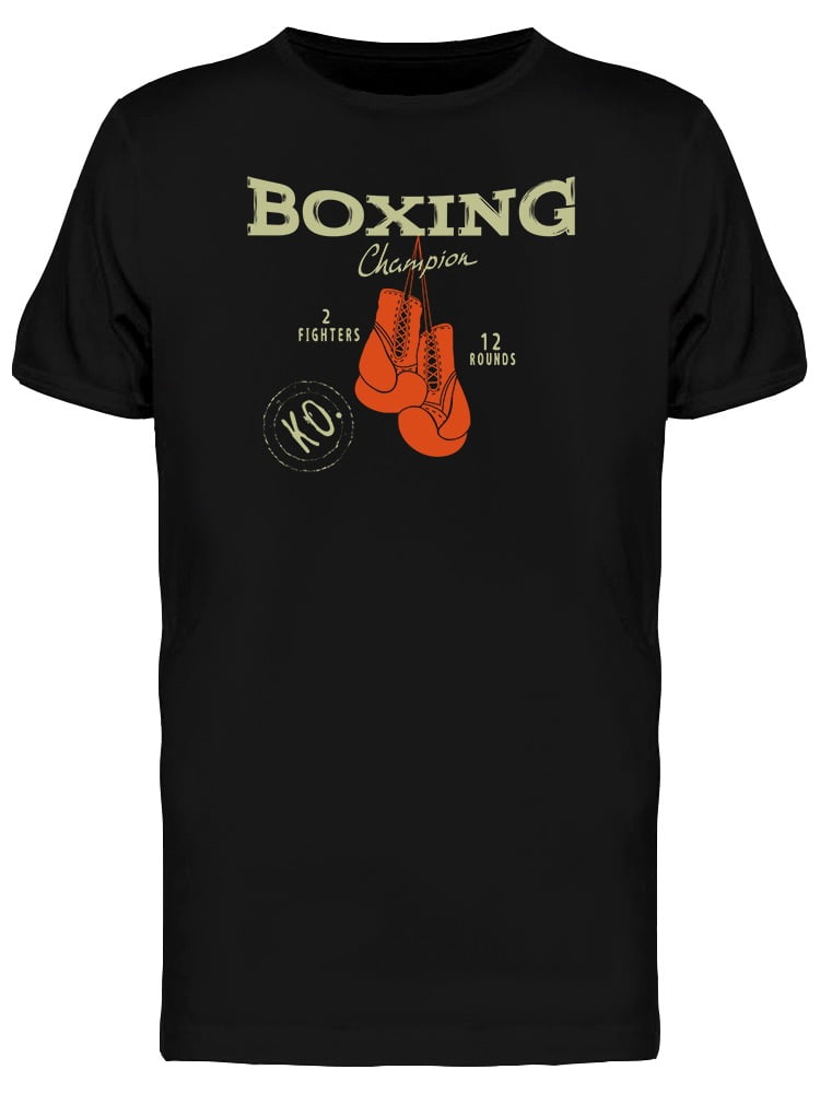 Boxing Gloves Champion T-Shirt Men -Image by Shutterstock, Male Large ...