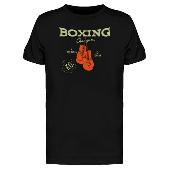 Boxing Gloves Champion T-Shirt Men -Image by Shutterstock, Male Large