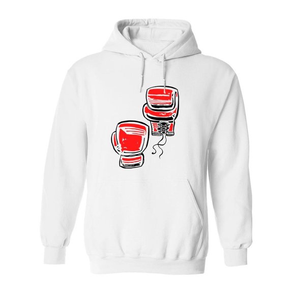 Boxing Gloves Design Hoodie Men -Image by Shutterstock, Male 3X-Large