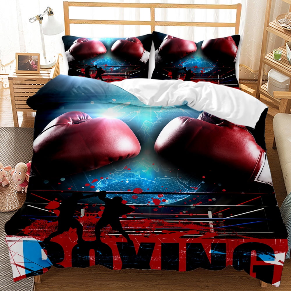 Boxing Gloves Duvet Cover for Kids Teens Boys Men Adult Sports Boxing