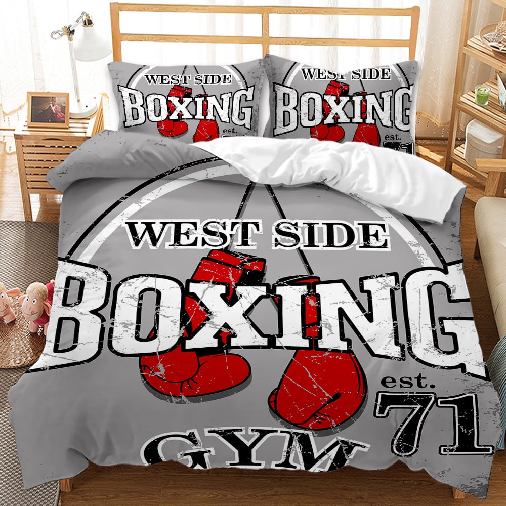Boxing Gloves Duvet Cover for Kids Teens Boys Men Adult Sports Boxing