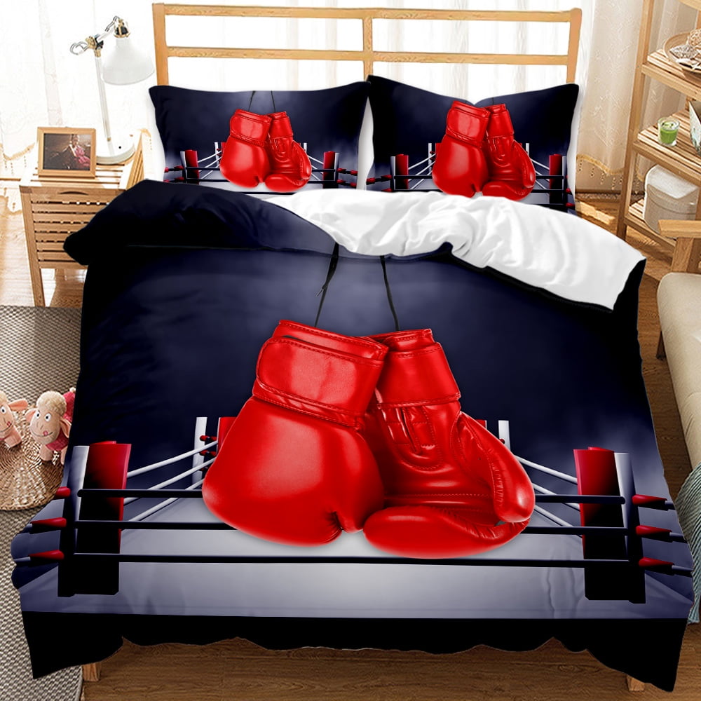 Boxing Gloves Duvet Cover for Kids Teens Boys Men Adult Sports Boxing