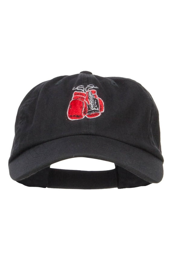 Boxing Gloves Embroidered Low Profile Cap - Black OSFM