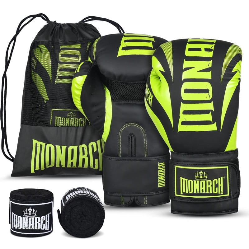 Boxing Gloves Men Women with Hand Wraps for Boxing, Muay Thai ...