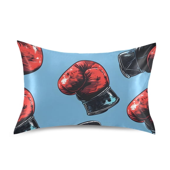 Boxing Gloves Pillowcases Soft Satin Pillow Covers Decorative Rectangle Envelope Closure for Women Men