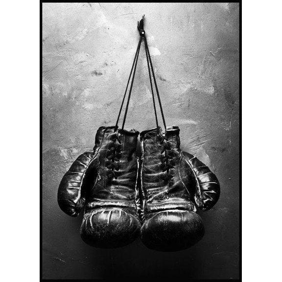 Boxing Gloves Poster Wall Art, Modern Wall Decor For Living Room Bedroom, 24x36 UNFRAMED