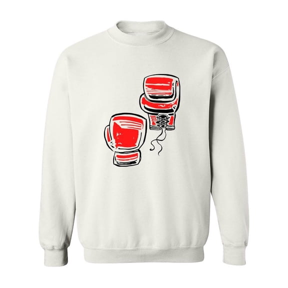 Boxing Gloves Sketch Sweatshirt Men -Image by Shutterstock, Male 4X-Large