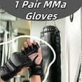 thumbnail image 1 of Boxing Gloves for Men & Women, Half Finger Punching Bag Gloves, Shock Absorption Training for Muay Thai, MMA, Kickboxing & Fitness, 1 of 9