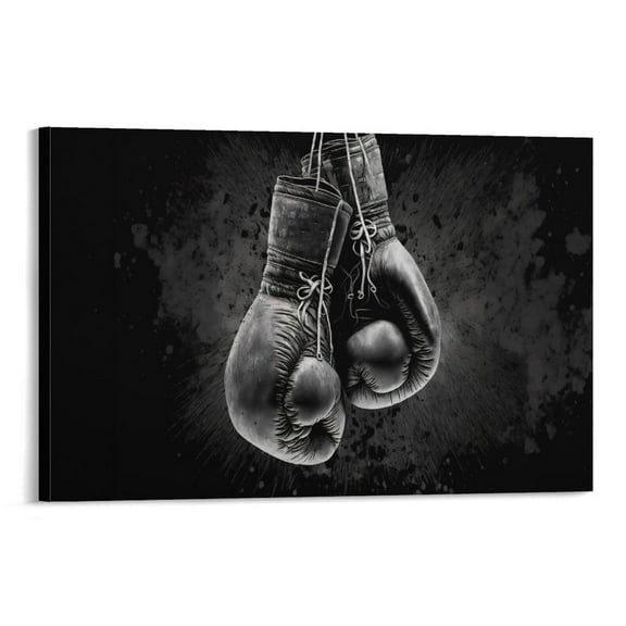 Boxing Gloves Vintage Black And White Photography Art Poster Home Canvas Wall Decor Canvas Painting Posters And Prints Wall Art Pictures for Living Room Bedroom Decor