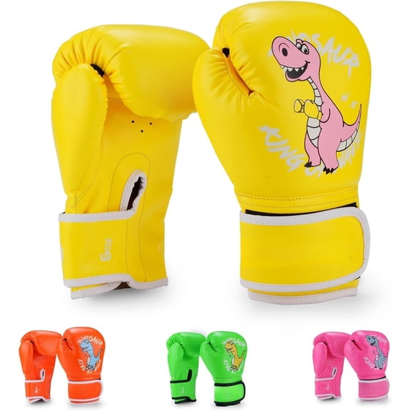 Boxing Gloves for Boys and Girls, Youth Boxing Gloves for 3-15, 4&6OZ Punching Bag Kickboxing Thai Mitts MMA Sparring Gloves