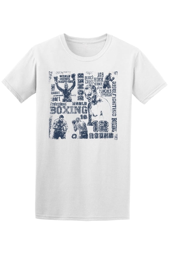 Boxing Hand Drawn Doodles Set T-Shirt Men -Image by Shutterstock, Male Large