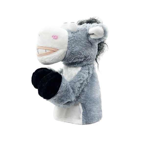 Boxing Hand Puppet with Sound Effects, Kung Fu Animal Plush Hand Puppet Toy, Interactive Punching Puppet for Kids Family Play, Batteries Included