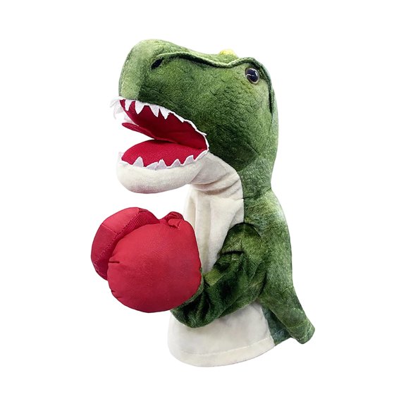 Boxing Hand Puppet with Sound Effects, Kung Fu Animal Plush Hand Puppet Toy, Interactive Punching Puppet for Kids Family Play, Batteries Included
