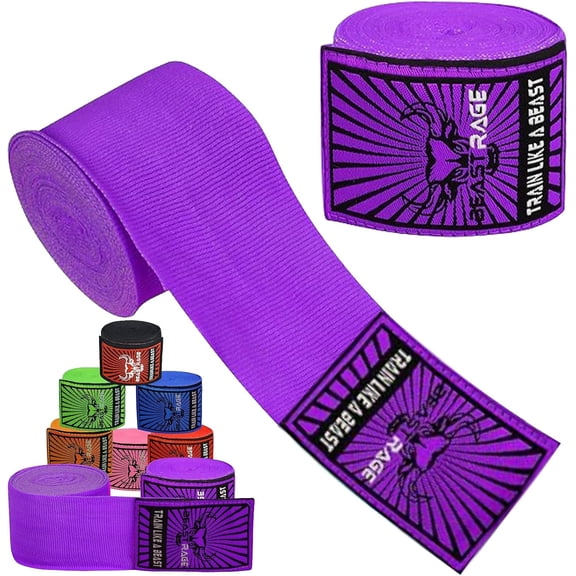 Boxing Hand Wraps for MMA Kickboxing Wrist Wraps Professional Adult 180" Semi-Elastic Martial Arts Inner Gloves Heavy Bag Handwraps Muay Thai Thumb Straps