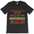 thumbnail image 1 of Boxing Is My Independence Day Funny 4th of July Patriotic Fighter USA H35667 Unisex T-Shirt, Up to 5XL Available, 1 of 2