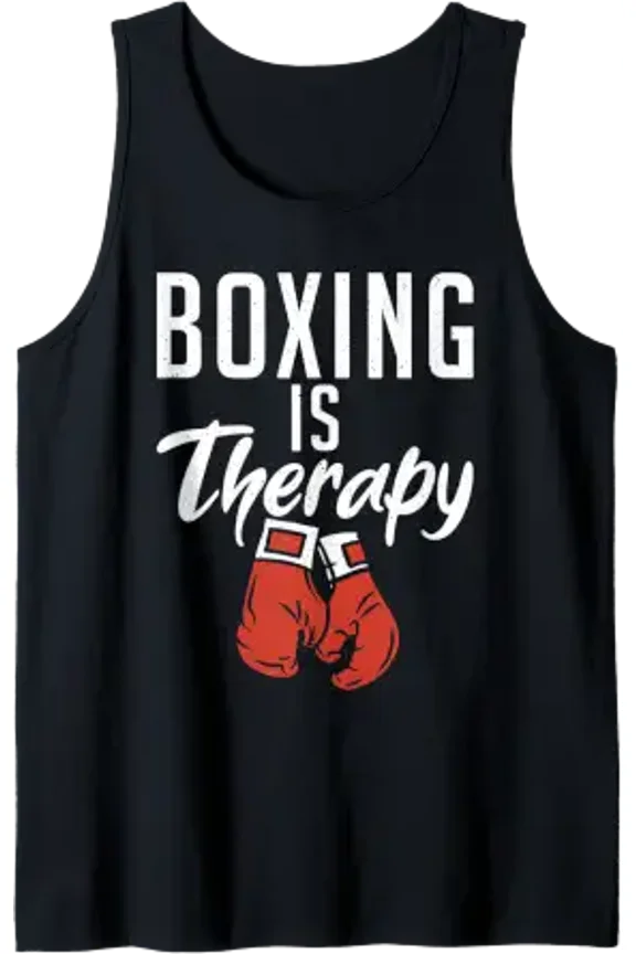 Boxing Is Therapy Sport Fighting Boxer Tank Top Size S-3XL