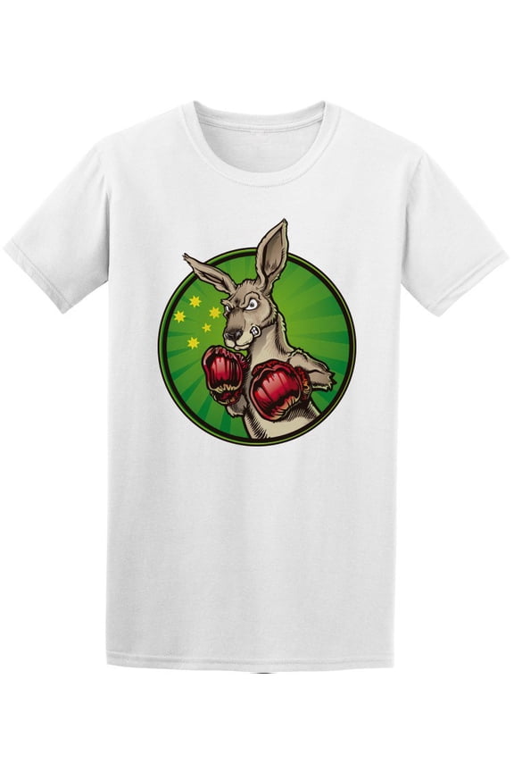 Boxing Kangaroo Cartoon T-Shirt Men -Image by Shutterstock, Male 3X-Large