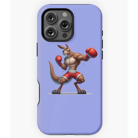 Boxing Kangaroo Funny Fighter Animal Phone Case for iPhone 16 15 14 13 12 11 Pro Max