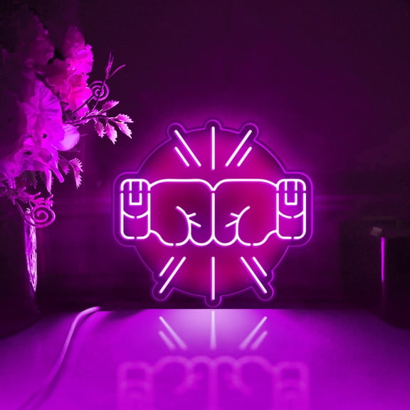 Boxing Led Light Box, Dimmable Neon-Like Light Signs USB Power for Wall Decor Bedroom Decoration, RGB Light (WxH) 11"x11"