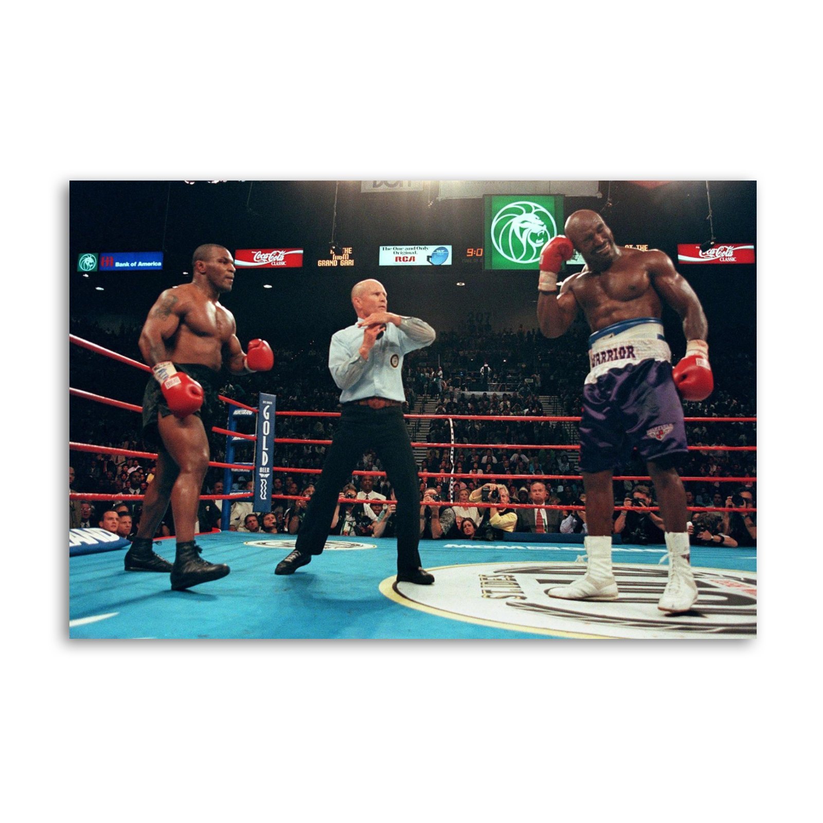 Boxing Legends Tyson And Evander Holyfield Wall Art Poster Scroll ...