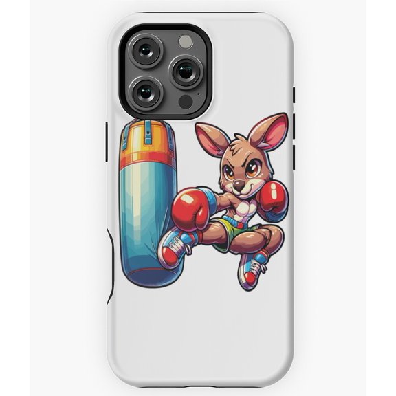 Boxing Loving Kangaroo Manga Style Phone Case for iPhone 16 15 14 13 12 11 Pro Max