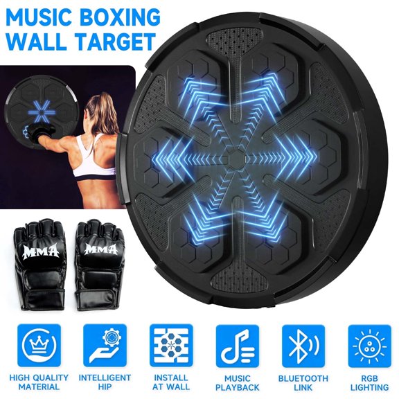 Boxing Machine, Smart Electronic Music Wall Mounted Boxing Machine Training Punching, Smart Boxing Target Workout Machine for Home, Indoor and Gym