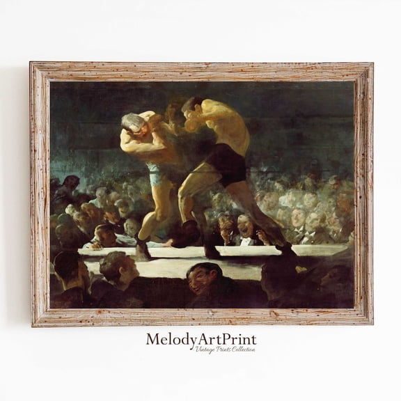 Boxing Match Wall Art Print, Vintage Sports Decor