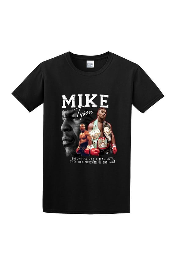 Boxing Mike Tyson Men's T shirts Black XXL