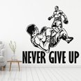 thumbnail image 1 of Boxing Never Give up Wall decal Vinyl Sticker Boxing gloves Sport fight Competition Wall Sticker for Bedroom Home Decor 57x58cm, 1 of 4