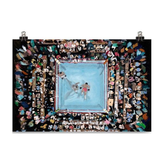 Boxing Painting on Luster Photo Poster Paper Rumble in the Jungle Ali vs Foreman