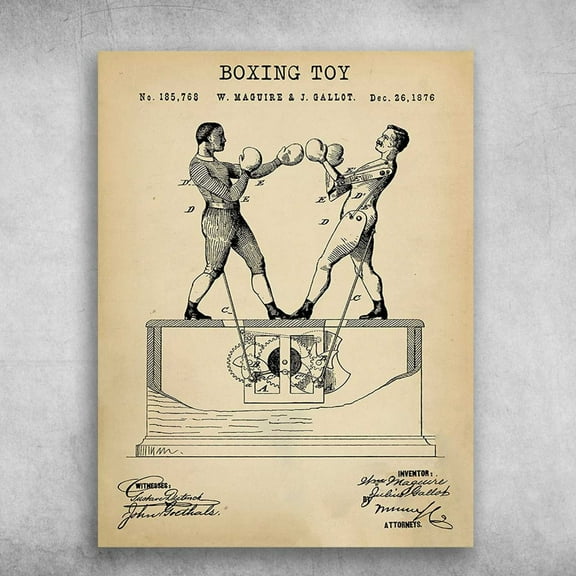 Boxing Poster, Boxing Toy, Gift For Boxer 16 x 24 Inch Poster