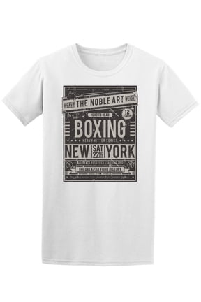 Boxing Poster Typography T-Shirt Men -Image by Shutterstock, Male x-Large