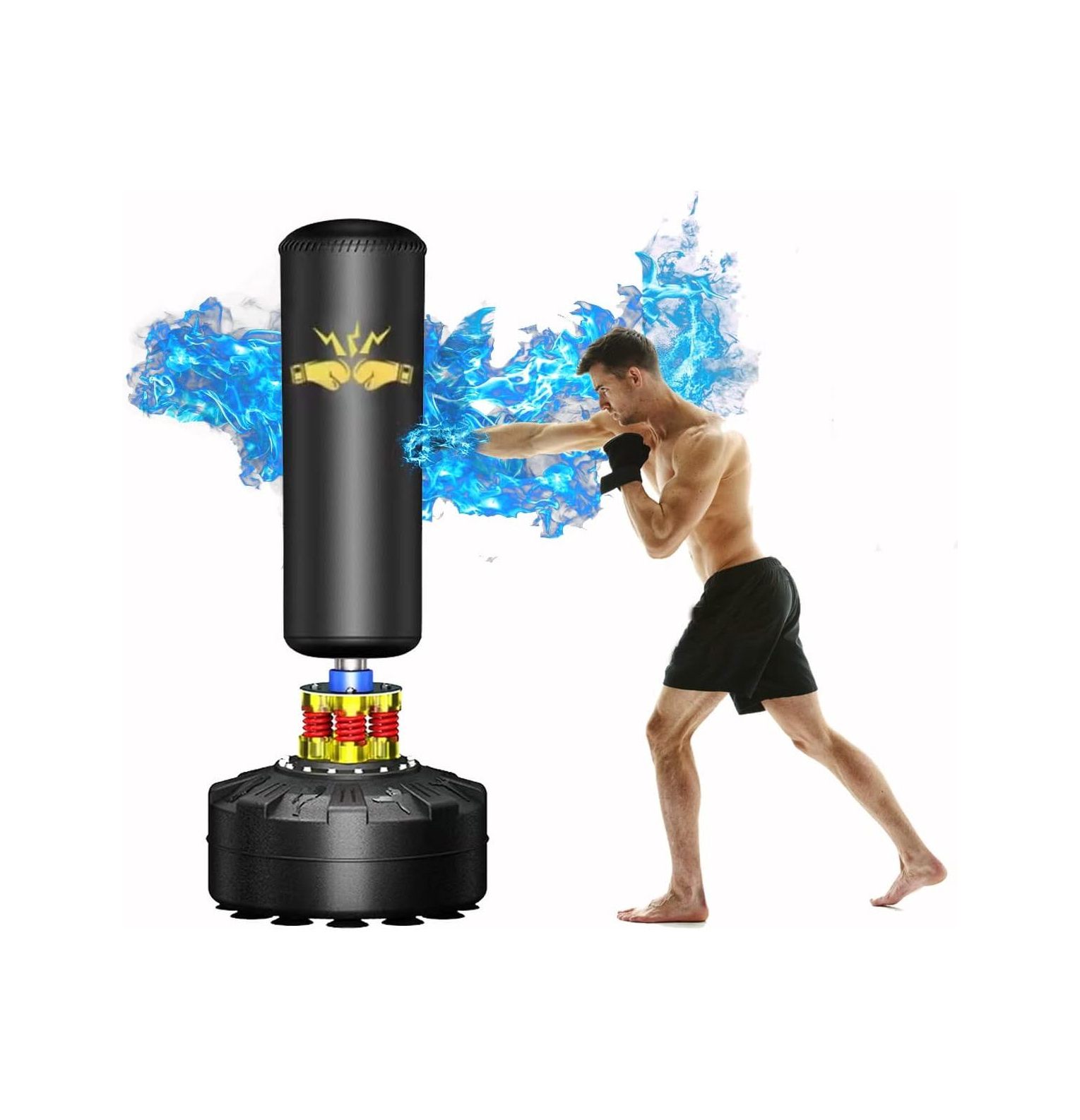 Boxing Punching Bag with Stand Adult 70'', Heavy Punching Bag with Base