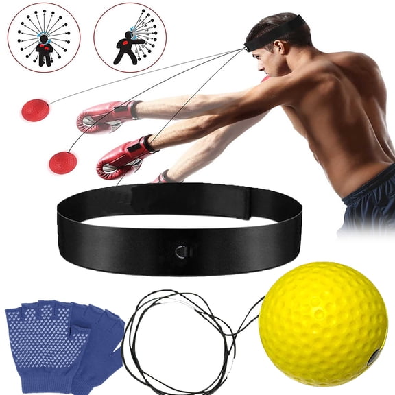 Boxing Reflex Ball,Boxing Training Ball Boxing Reflex Ball games Boxing BallAdjustable Elastic Head Band,Improve Reaction Speed and Hand Eye Coordination Training Boxing Equipment for Training at Home