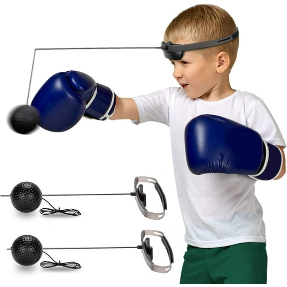 Boxing Reflex Ball, MMA Boxing Equipment for Adults and Kids, Punching Speed and Hand Eye Coordination Training 2 Difficulty Levels