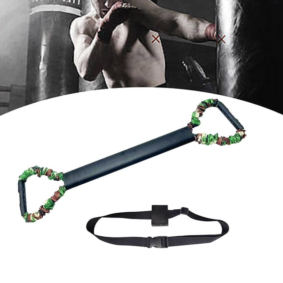 Boxing Resistance Band with Foam Handles Workout Equipment Exercise Band Pulling Rope for Basketball Mma Muscle Building Women Men Legs Arm Green