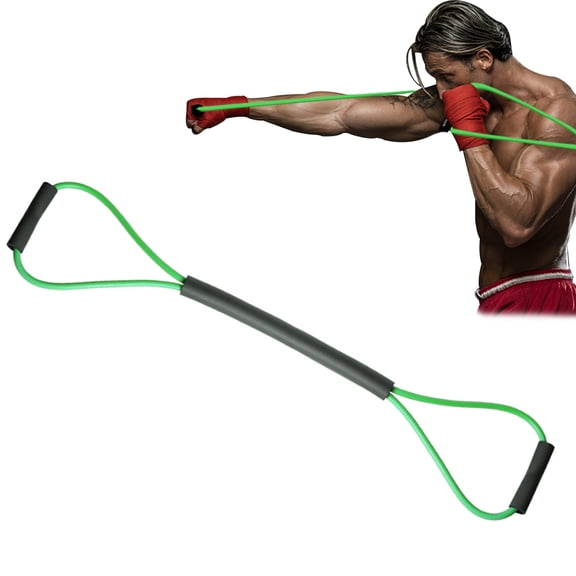 Boxing Resistance Bands Elastic Band Rope Rubber Speed Training Anti-Slip Foam Cover Arm Strength Training For Home Gym Workout,Green (25-30LBS)