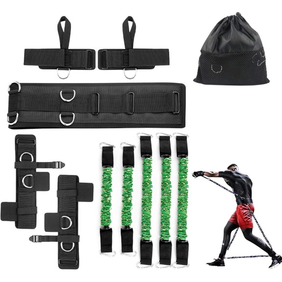 Boxing Resistance Bands Set for Speed and Agility, Workout Band Ankle Exercise Bands Ankle Straps for Resistance Enhance Explosive Power
