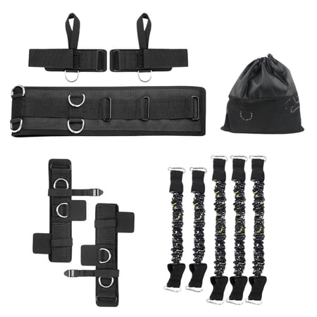 Boxing Resistance Bands Set with Storage Bag Workout Bands Accessories 200lbs Black