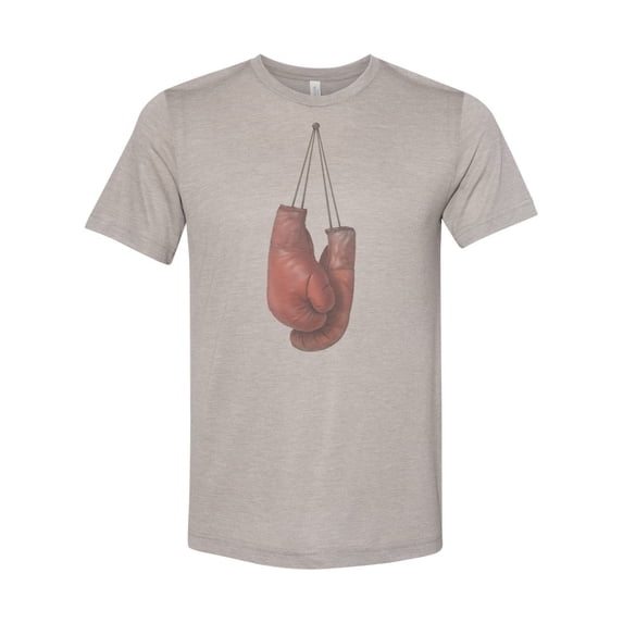 "Boxing Shirt, Boxing Gloves, Unisex, Soft Bella Canvas, Vintage T, Retro, Kickboxing Tee, Gift For Boxer, Gift For Him, Boxing Apparel, Heather Stone, XL"