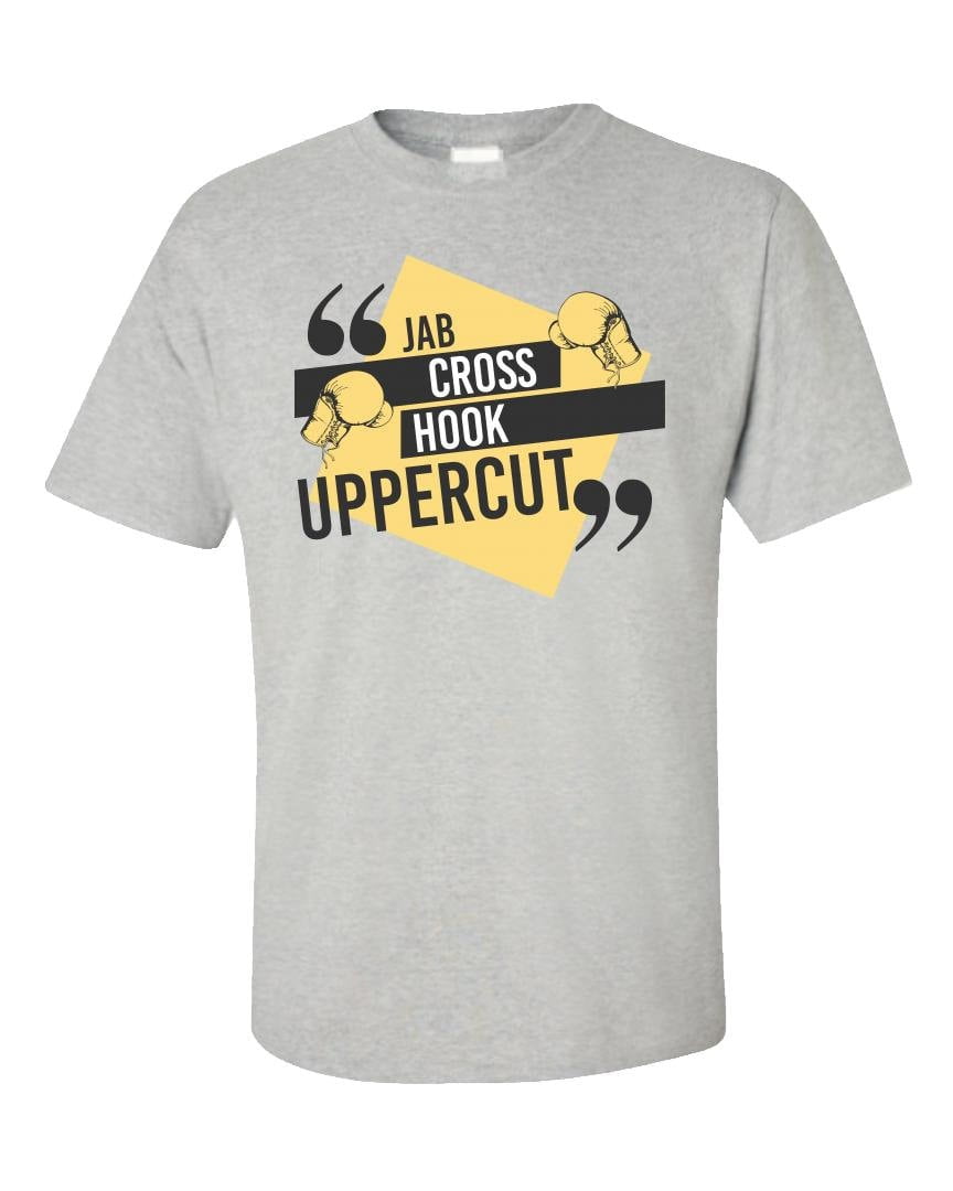 Boxing Shirt, Jab Cross Hook Uppercut Tee, Athlete Tee, Fitness ...