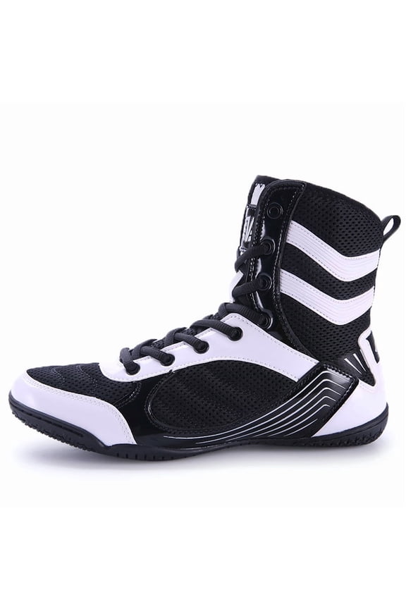 Boxing Shoes for Men Pro Wrestling Boots High Top Fitness Weightlifting Powerlifting Shoes, Women Shoes