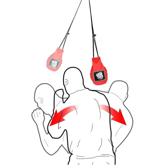 Boxing Slip Bag,   Speed Bag Maize Ball Leather Ball for Reflex , Boxing, Kickboxing, MMA Pendulum , Red