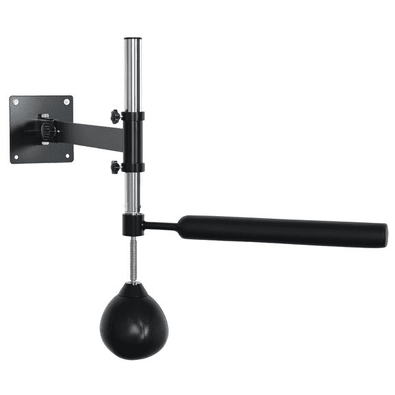 Boxing Speed Bag Kit with Rotating Reflex Bar - Adjustable Height, Steel Frame, Black - Home Gym Fitness Training Equipment