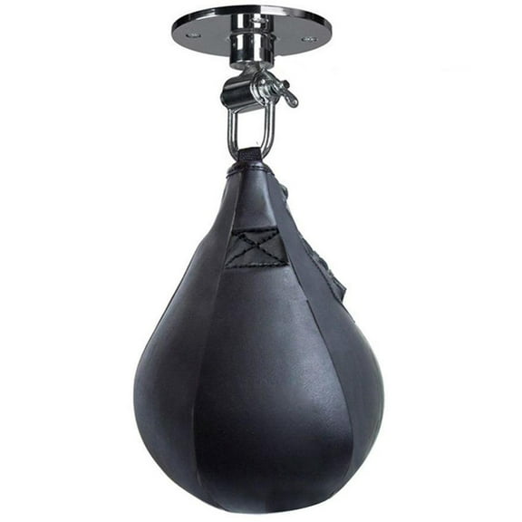 Boxing Speed Ball, Premium MMA Thai caseing Thai Training Bag, with Hanging Hook, Black