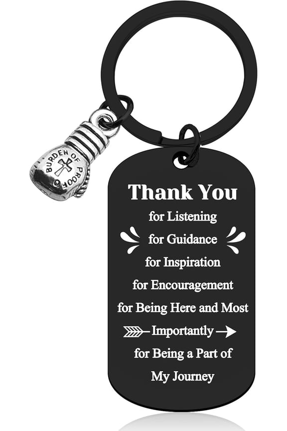 Boxing Thank You Keychain Gift Boxer Fans Gift Appreciation Keychain Gift for Boxing Coach Boxing Lovers Gift Retirement Jewelry Gift for Boxer Boxing Gloves Keychain Christmas Thanksgiving Gift